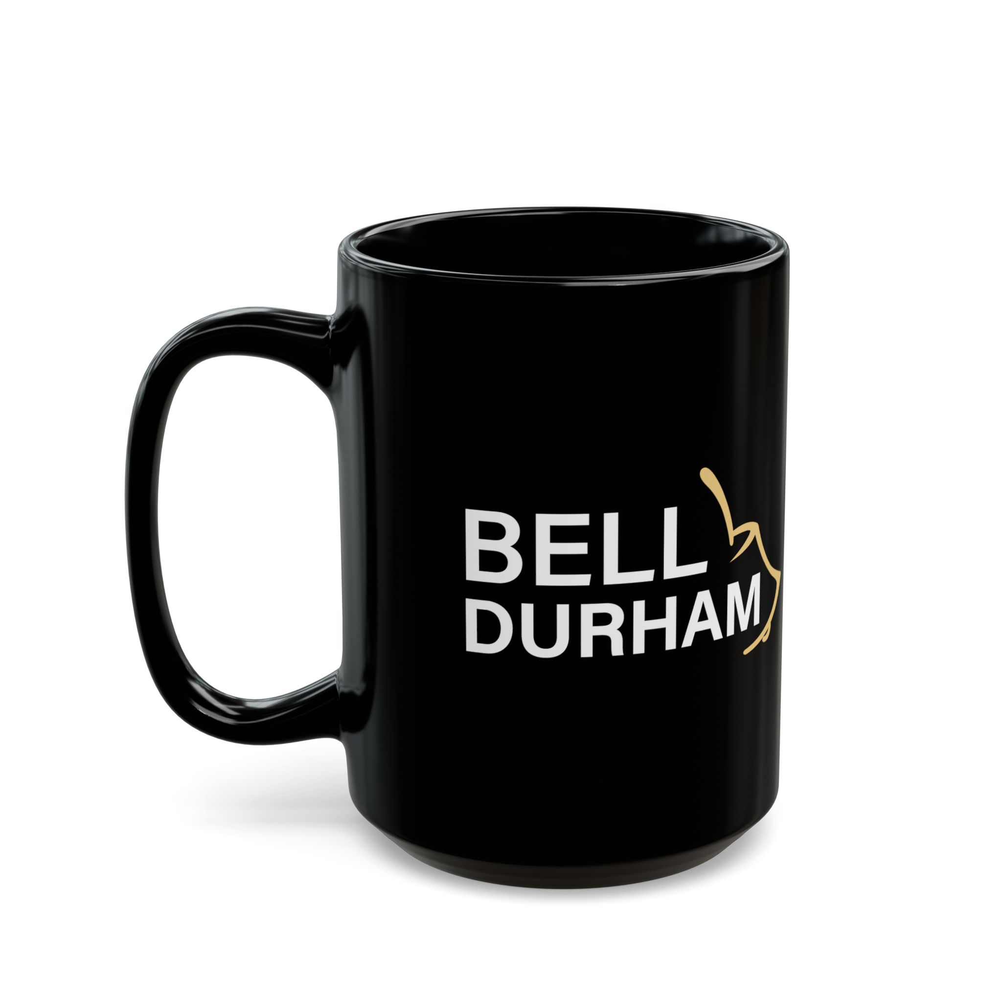 Ceramic Mug (Black): Half Bell Stacked - Image 4